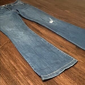 Size 11/30 Stretch Flare Blue Distressed Women's Jeans
